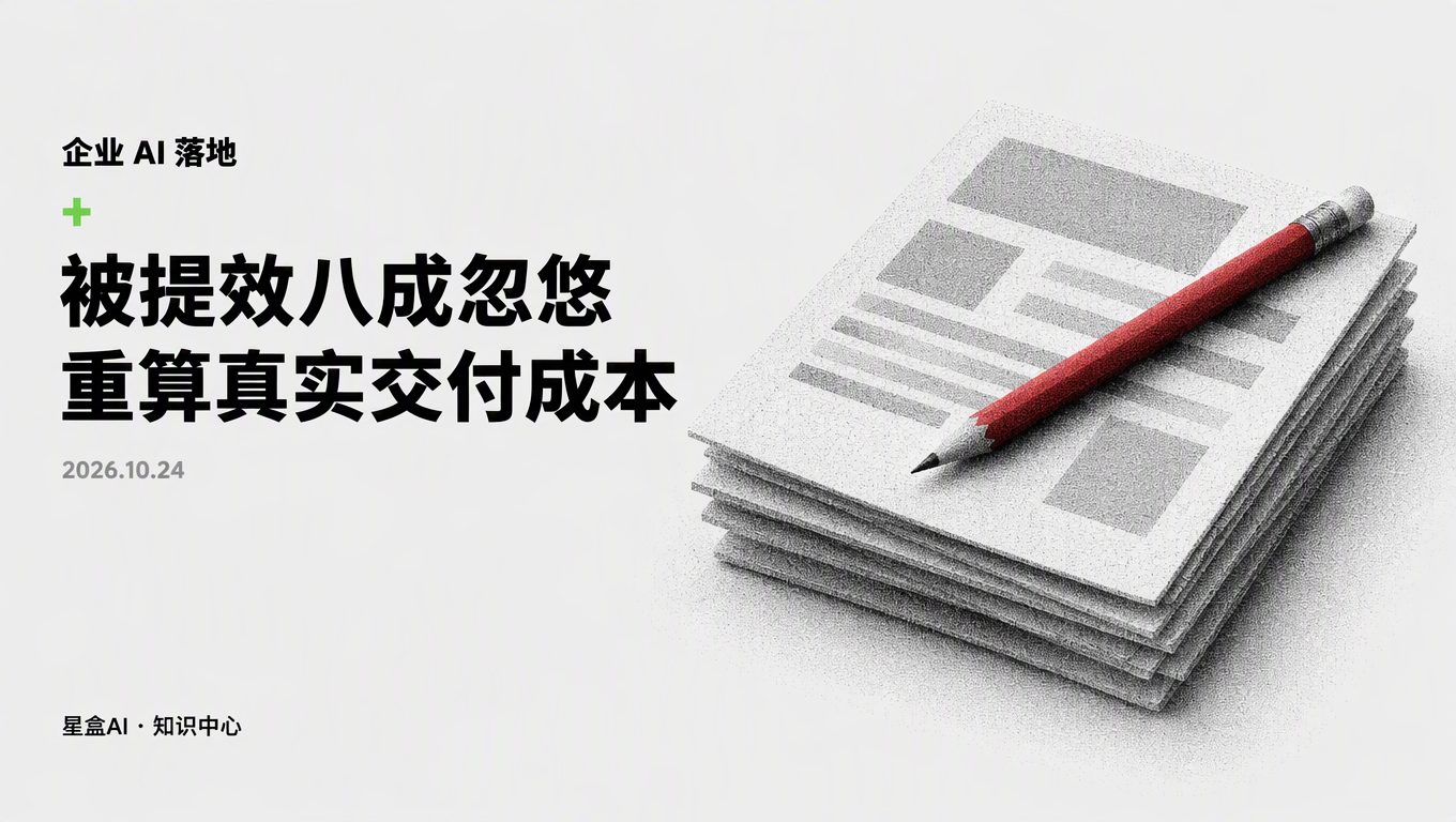 被AI提效80%忽悠了?用返工率重算單篇真實AI交付成本
