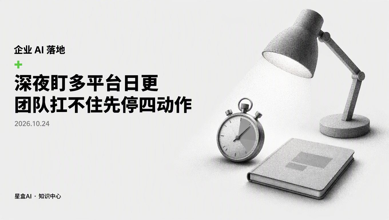 深夜红眼盯多平台日更:团队扛不住,先停掉这四个动作
