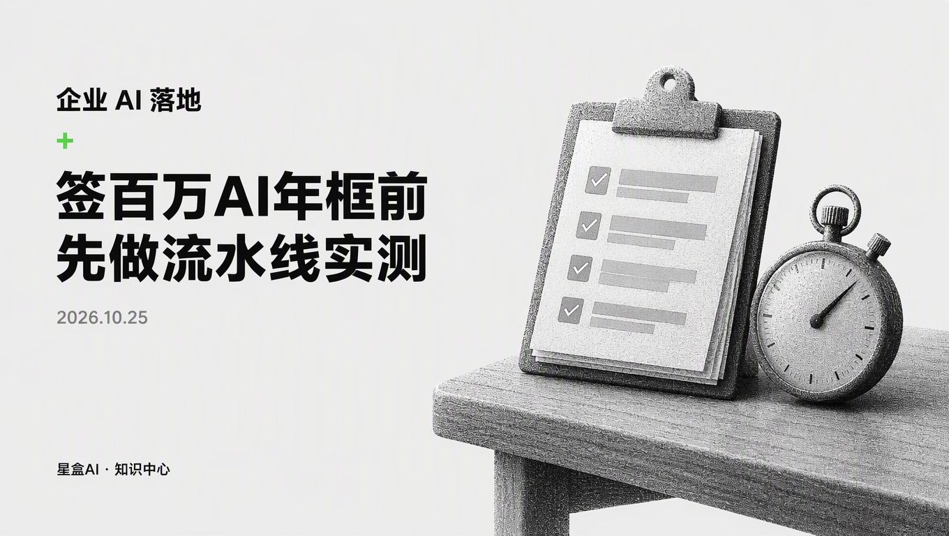 签百万AI年框前，怎么用一条业务线做AI流水线实测？