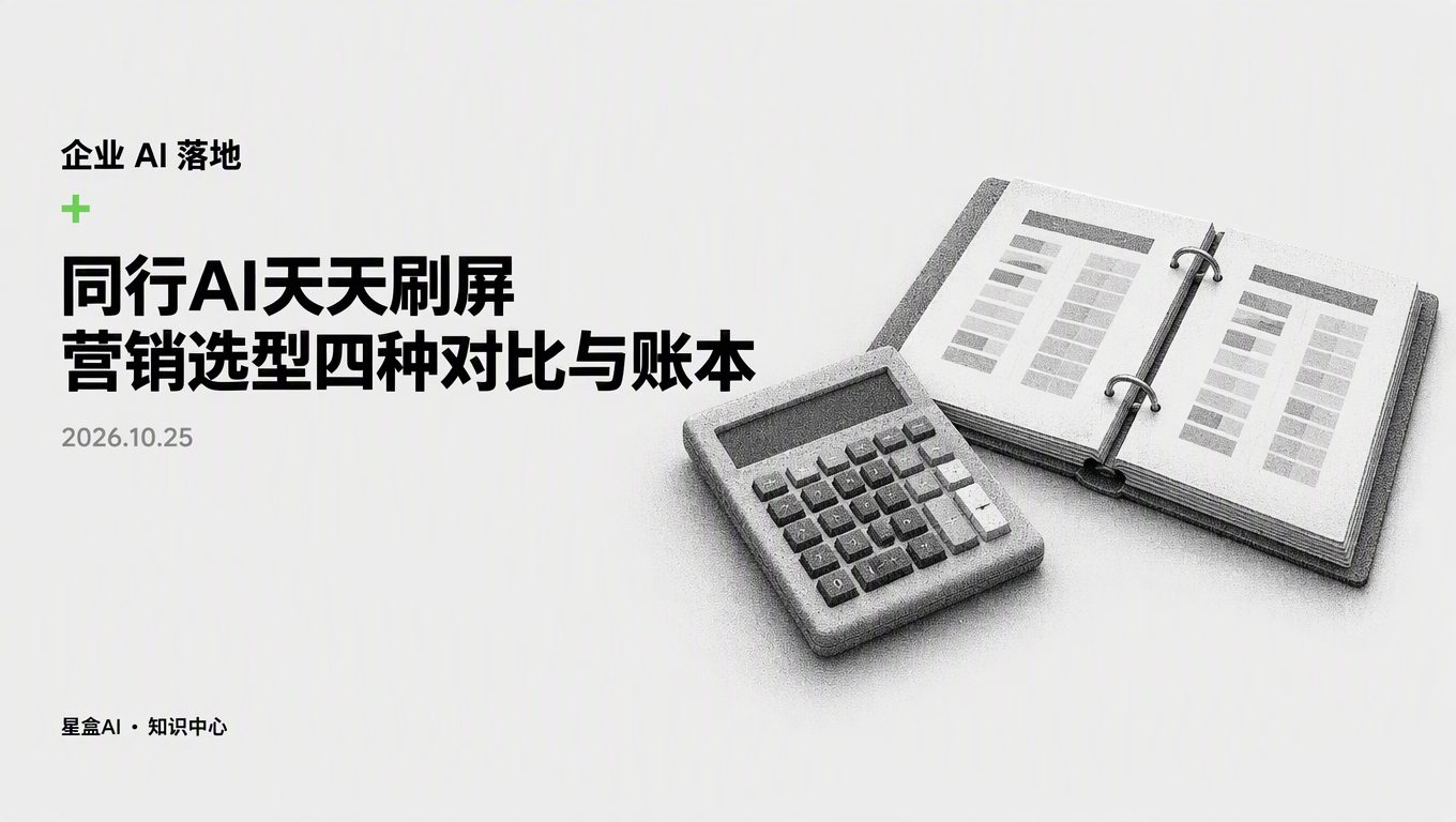 同行AI天天刷屏我们卡在落地?营销AI选型4种模式对比与账本