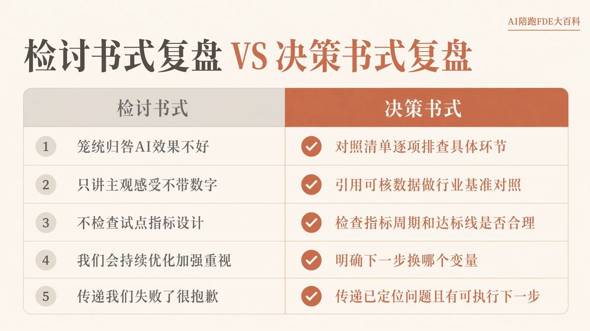 AI项目没达预期,复盘汇报别写成检讨书