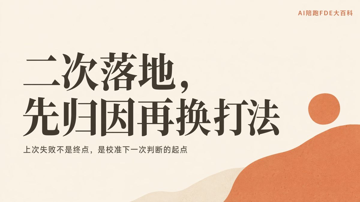 上次AI落地失败了,第二次怎么避免重蹈覆辙