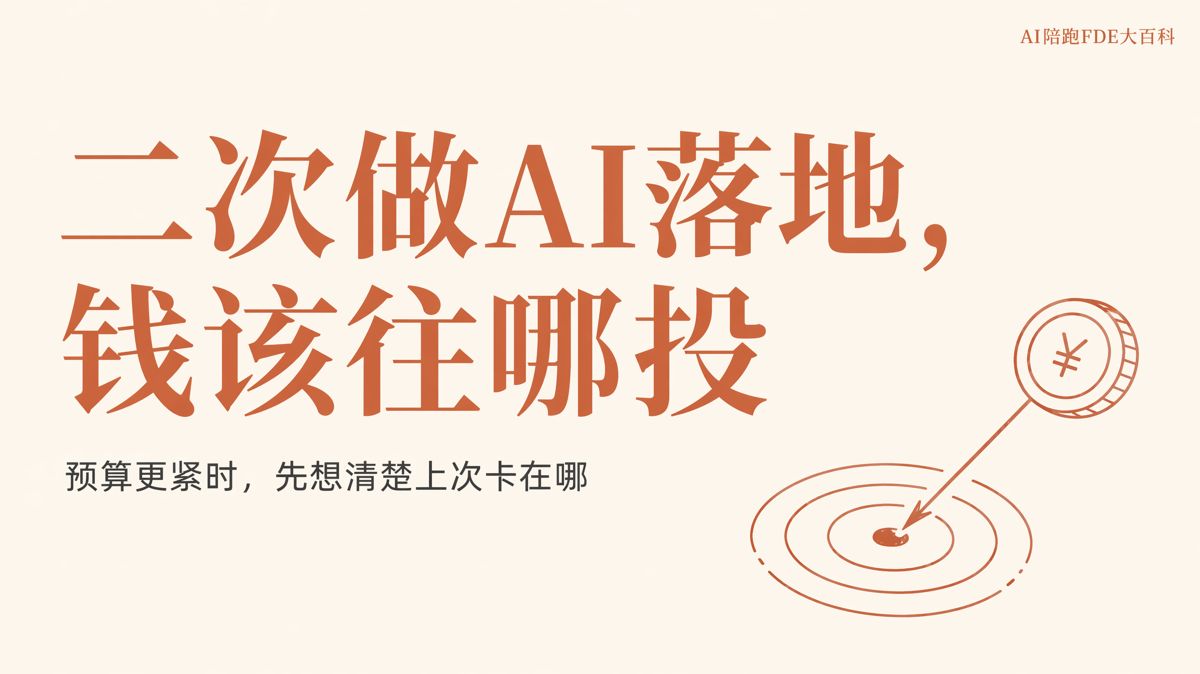 二次做AI落地,预算更紧该怎么投