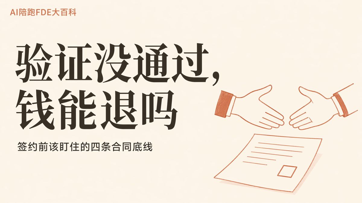 AI验证没通过,前期投入能退吗