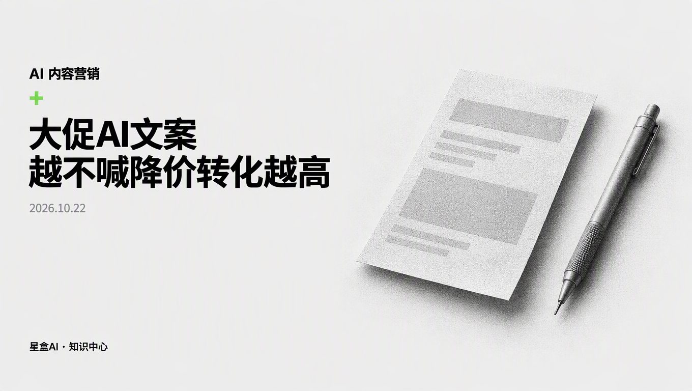 双11大促AI文案为什么越不喊降价转化反而越高
