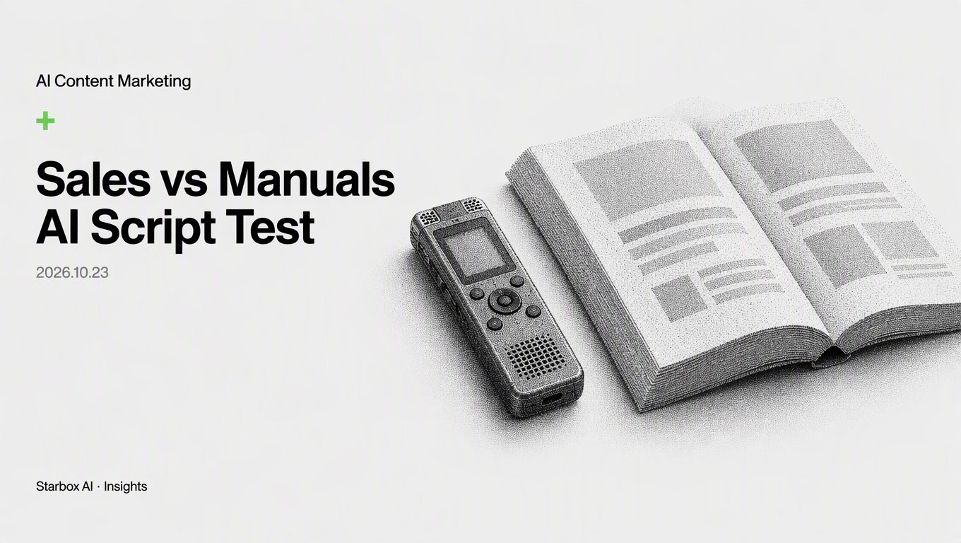 Sales Rep Recordings vs. Product Manuals: A 7-Day Video Script Test