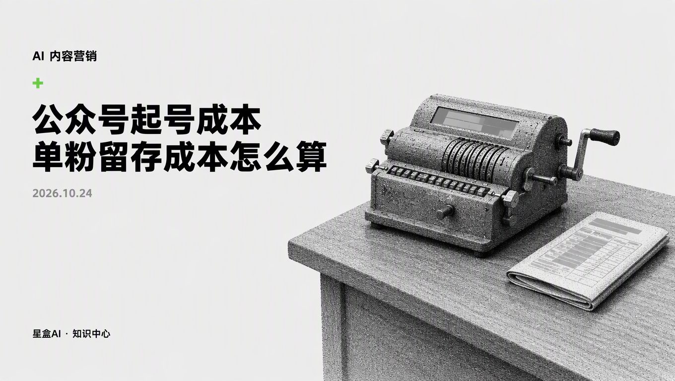 操盘手算账:公众号起号成本与AI日更真实单粉留存核算