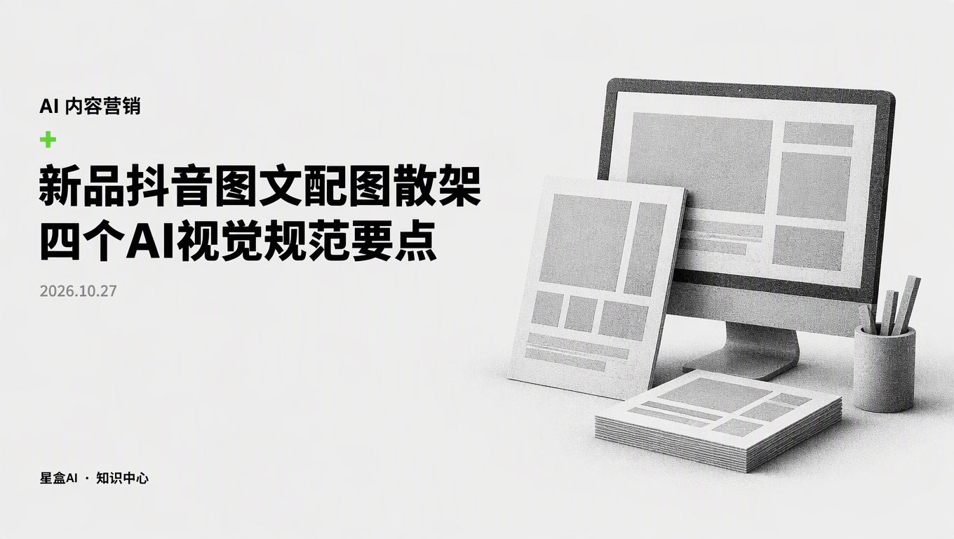 新品上市抖音圖文配圖風格散架?4個AI視覺規範要點拆解