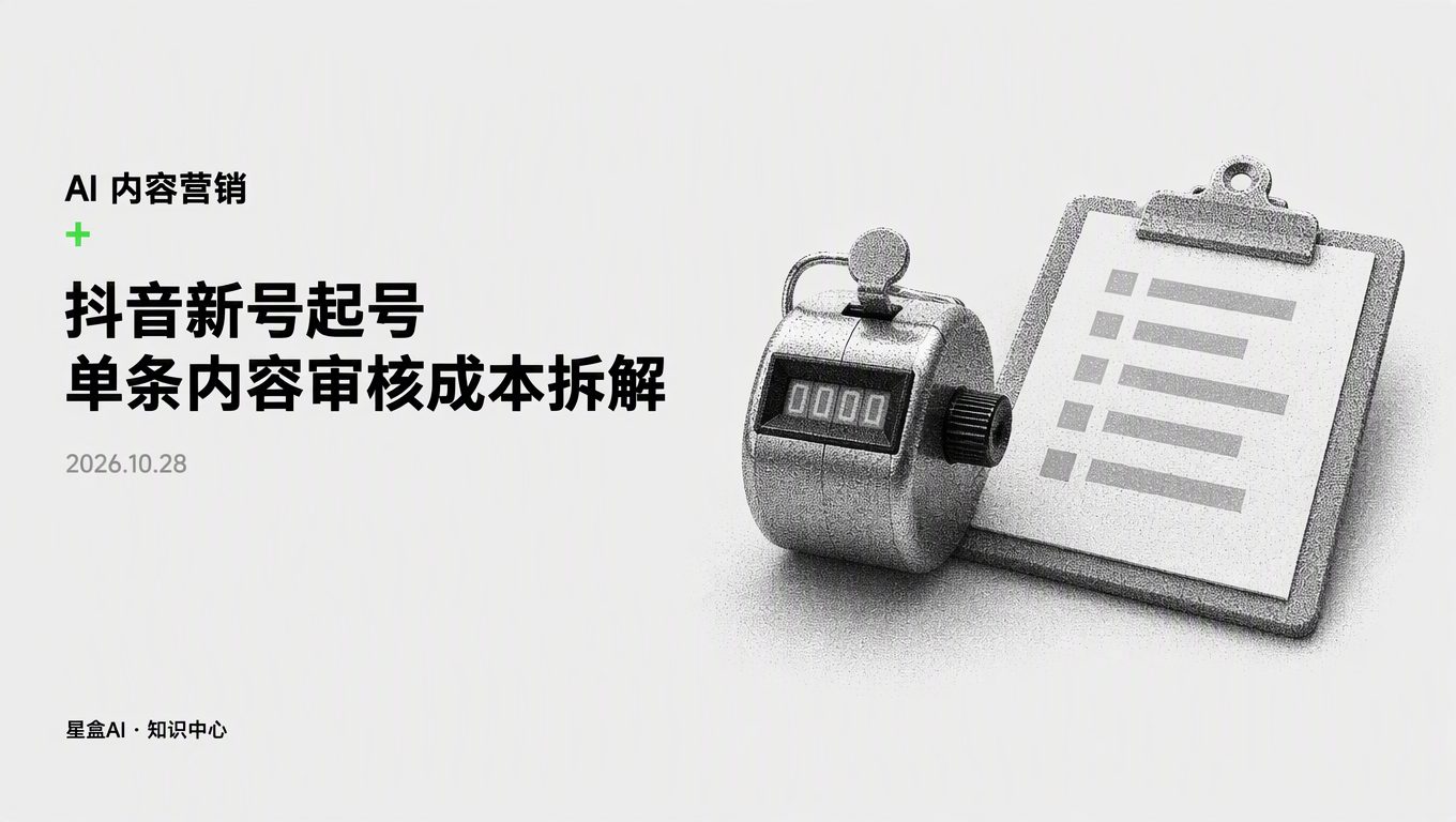 抖音新號起號AI內容每條審核成本到底要多少錢?