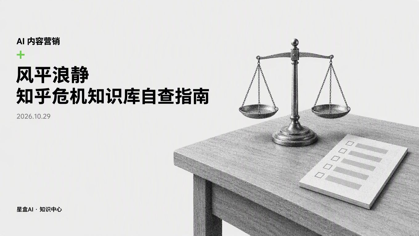 風平浪靜:企業知乎危機知識庫怎麼自查?
