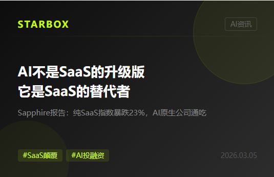 Sapphire Ventures最新报告：AI不是SaaS的升级版，它是SaaS的替代者