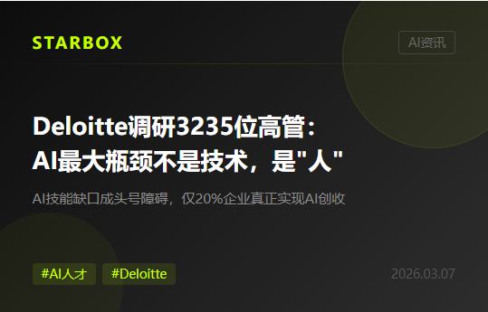 Deloitte调研3235位高管：AI最大的瓶颈不是技术，是"人"