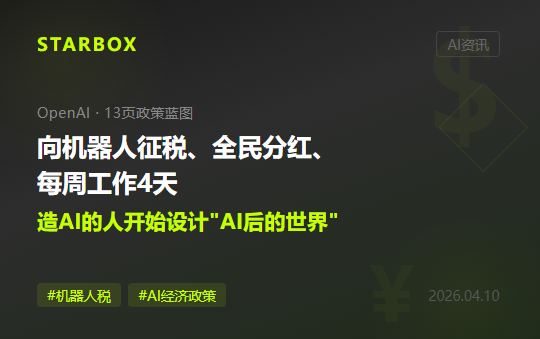 OpenAI发布13页政策蓝图:向机器人征税、全民分红、每周工作4天——造AI的人开始设计"AI后的世界"了