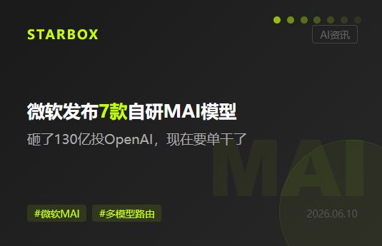 微软在Build 2026发布7款自研AI模型:砸了130亿投OpenAI,现在要做自己的模型,这是为什么?