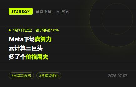 Meta官宣下场卖算力,股价一夜暴涨10%:云计算三巨头多了个对手
