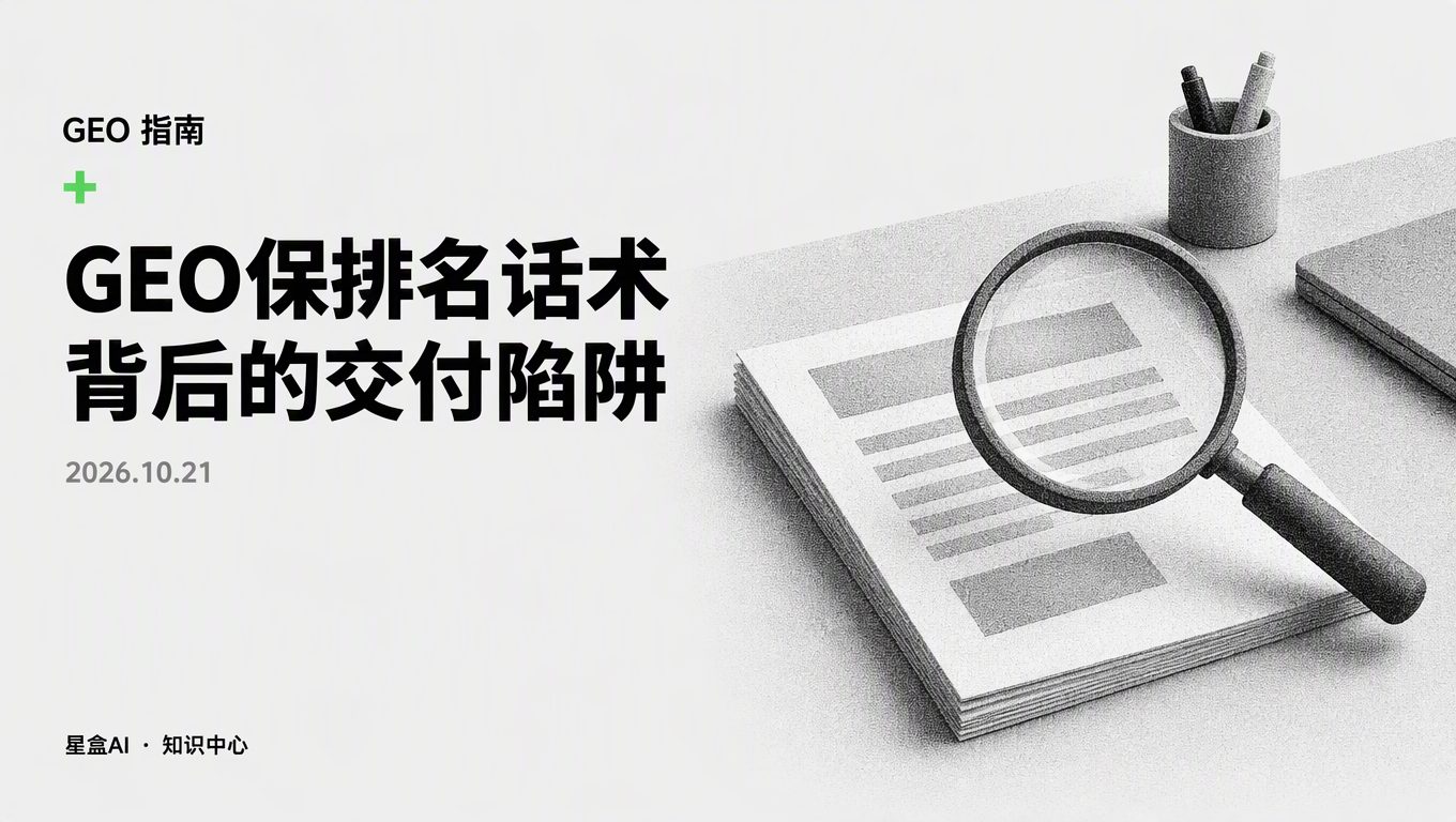 GEO保排名能信吗?拆解供应商常说的4种承诺