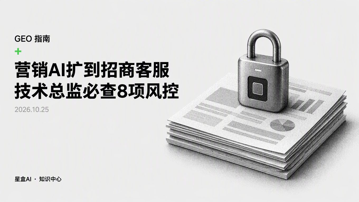 營銷AI跑通後擴到招商客服AI,技術總監必查的8項風控清單