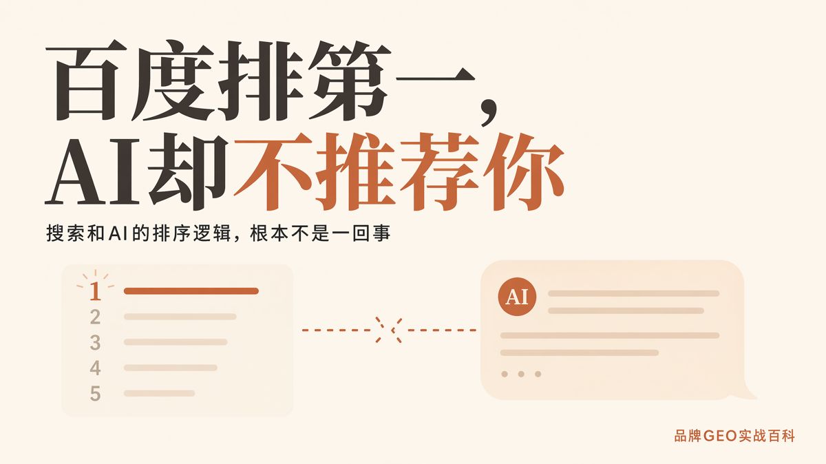 百度排第一,AI为什么不推荐你