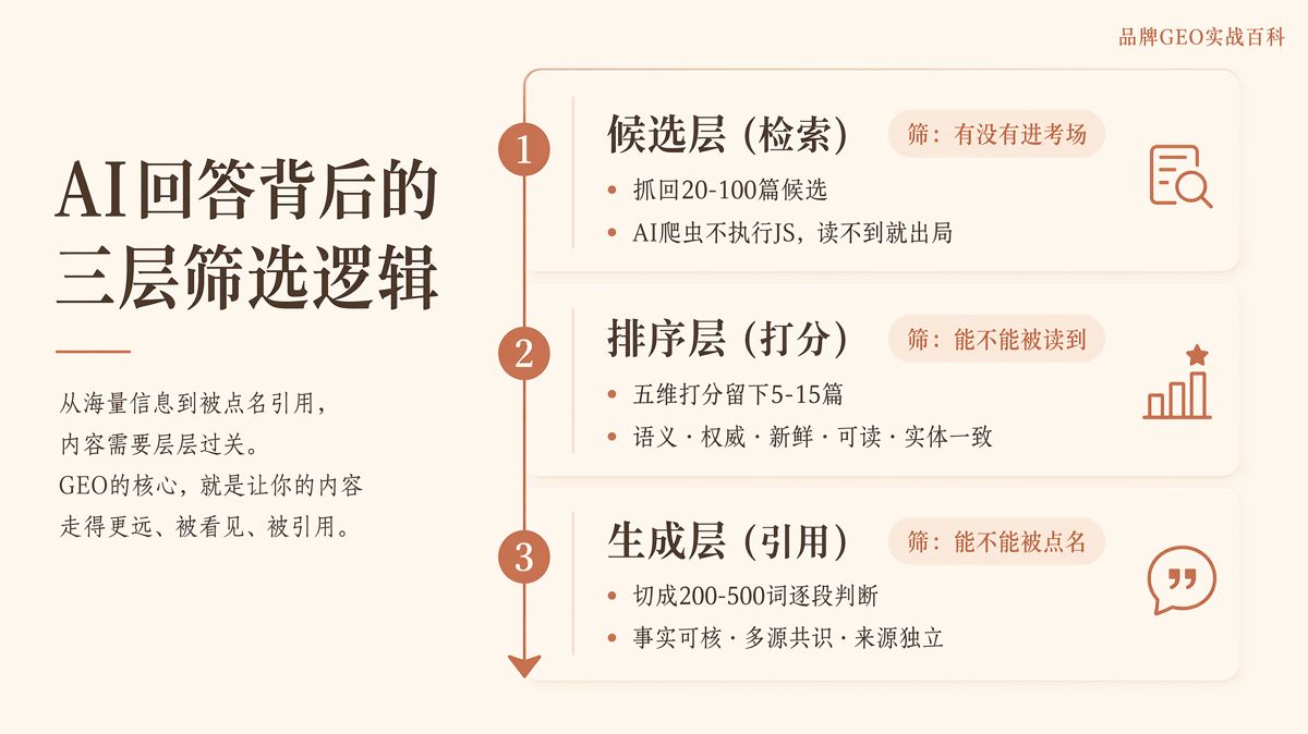 AI是怎么选答案的:三层筛选详解