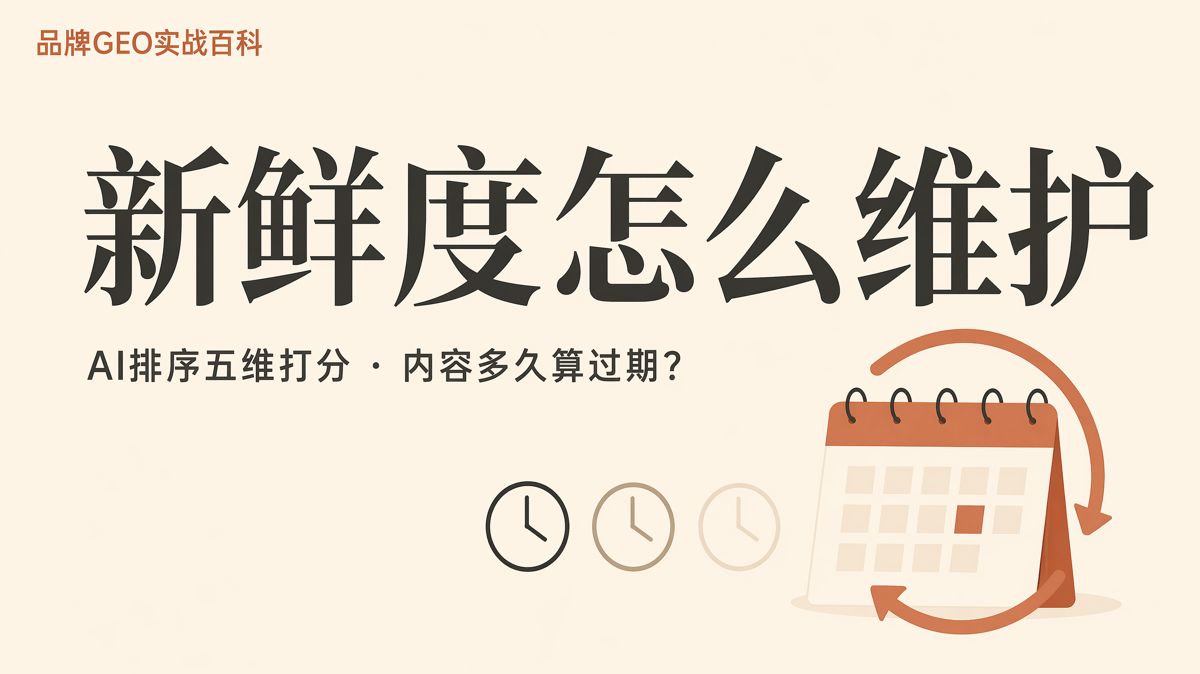 GEO五维打分:新鲜度怎么维护