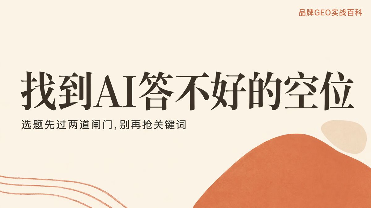 AI答不好,就是GEO内容空位吗?