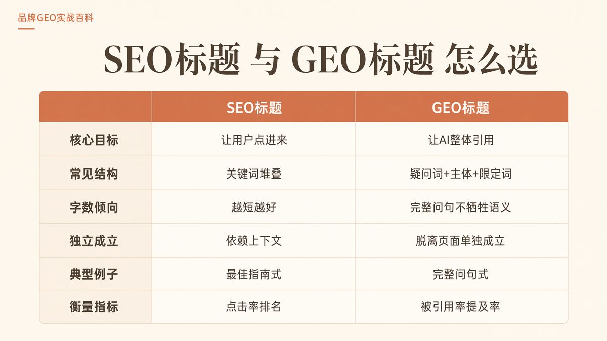 GEO标题怎么写更容易被AI引用