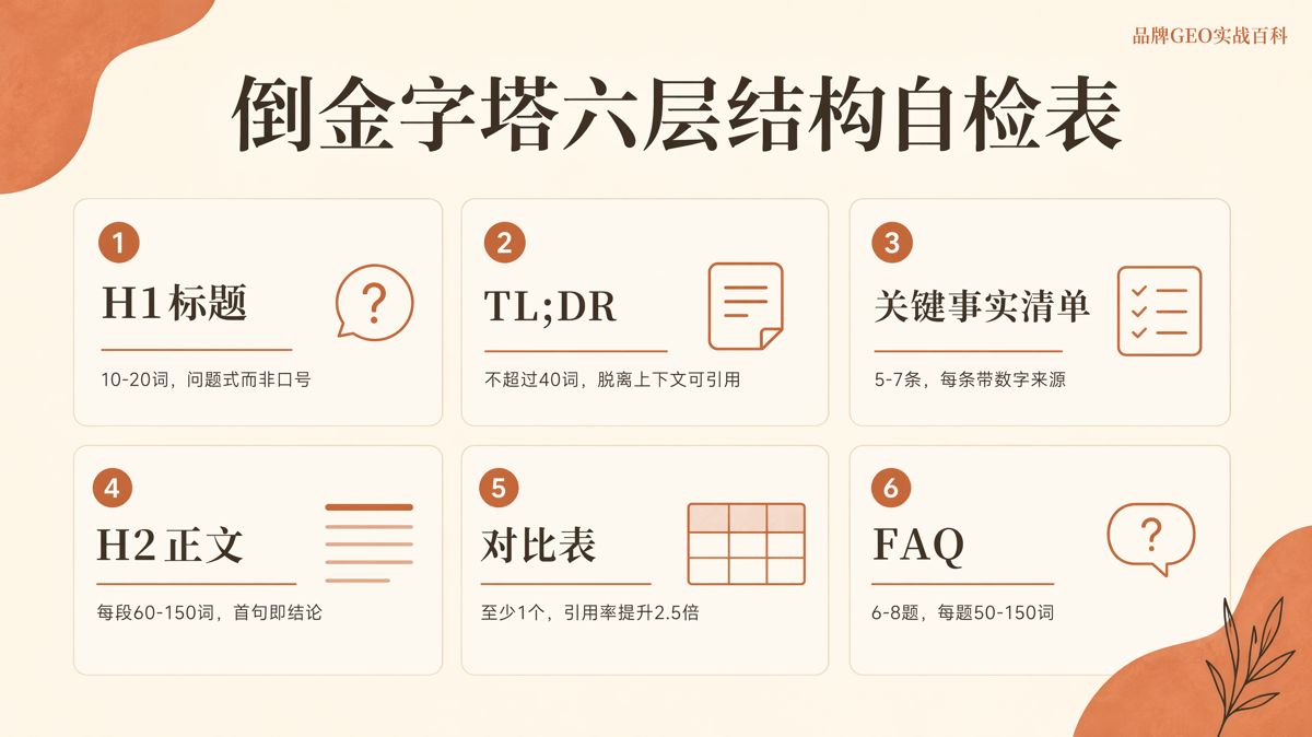 GEO内容怎么排结构?一套倒金字塔写法