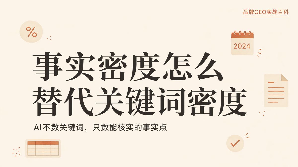 从关键词密度到事实密度:生成式搜索内容检查指南