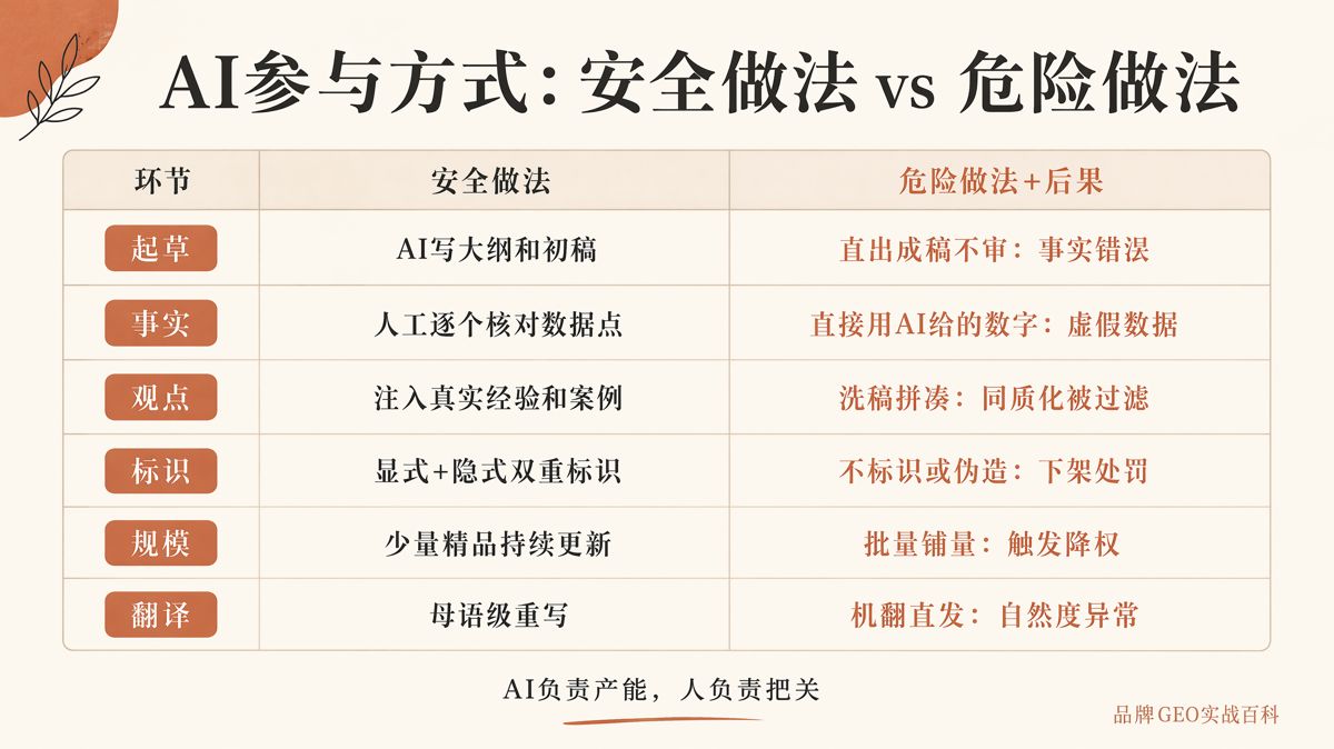 AI写GEO内容会被处罚吗?关键看这三点