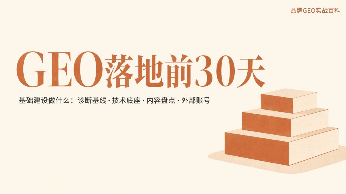 GEO落地前30天:四周基础建设清单