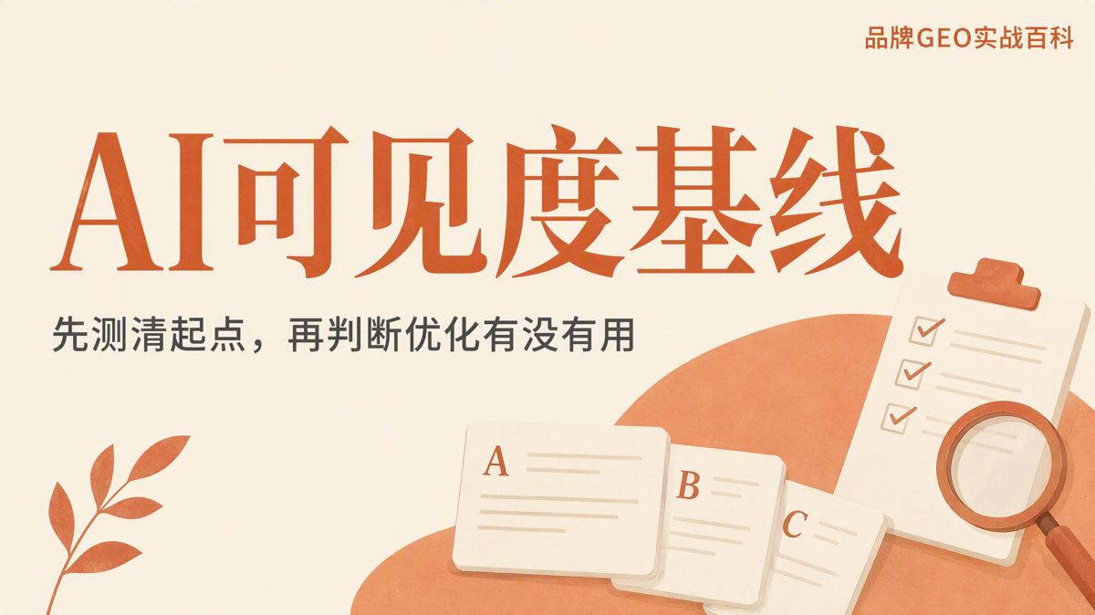品牌 AI 可见度基线怎么测:一套可复测的方法
