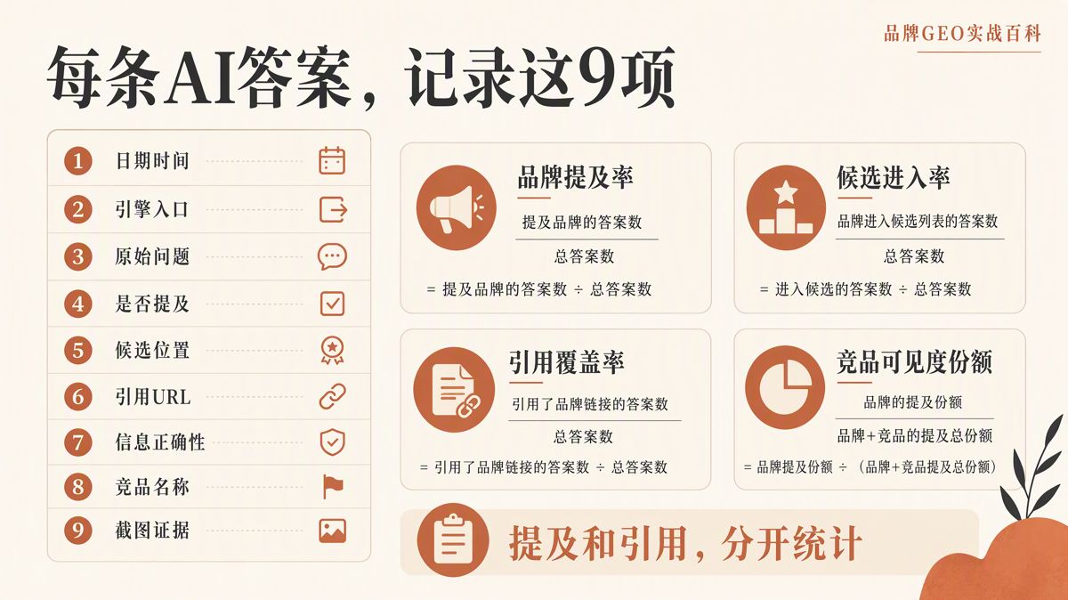 品牌 AI 可见度基线怎么测:一套可复测的方法