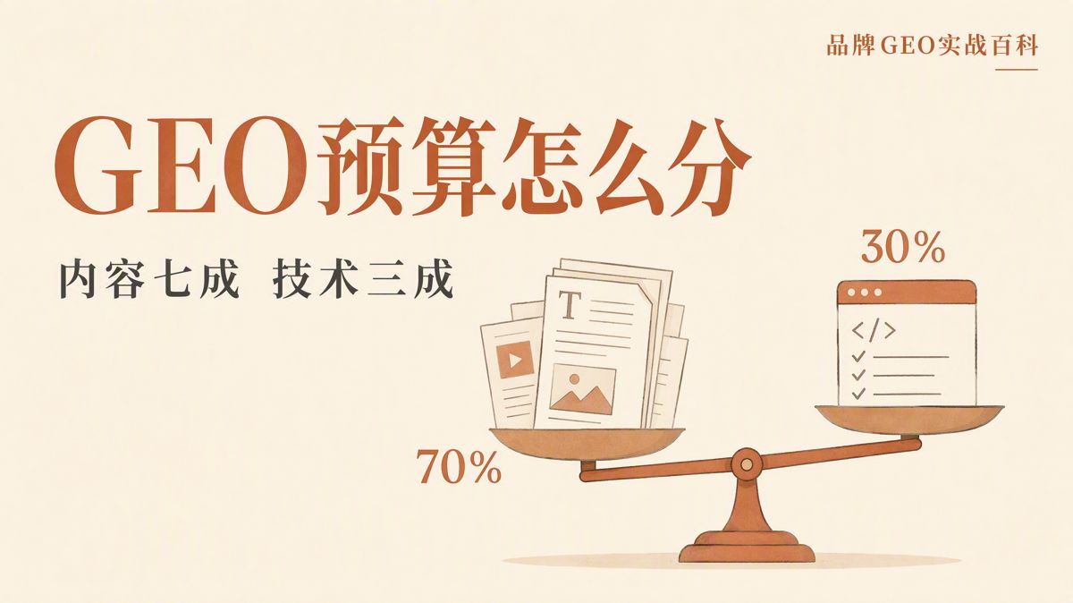 GEO预算怎么分?多数项目可从七三比例起步
