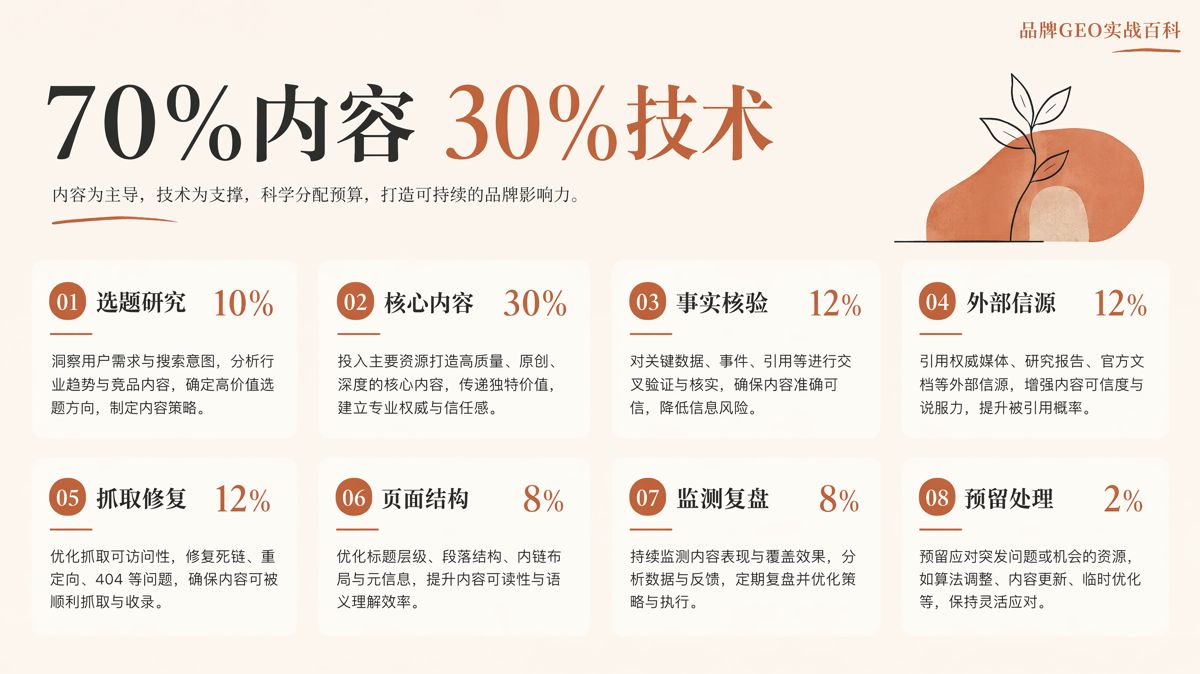 GEO预算怎么分?多数项目可从七三比例起步