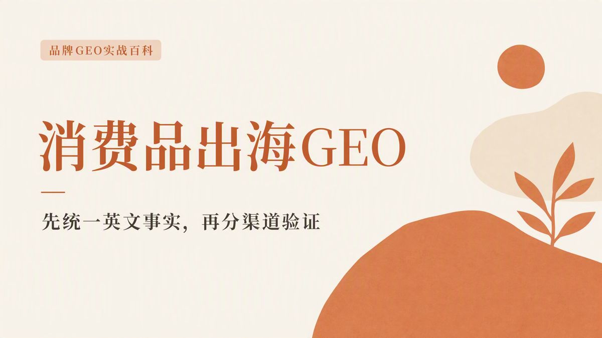 消费品出海GEO:先统一事实再布局渠道