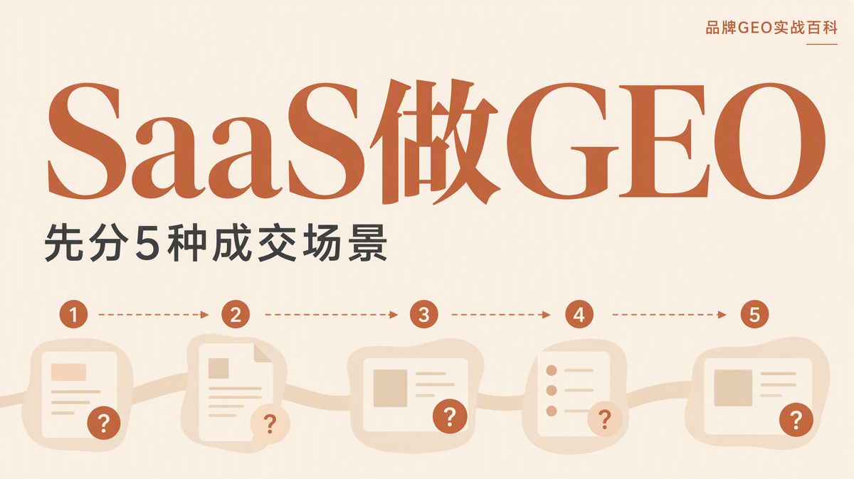 SaaS 做 GEO,先看懂 5 种用户决策场景