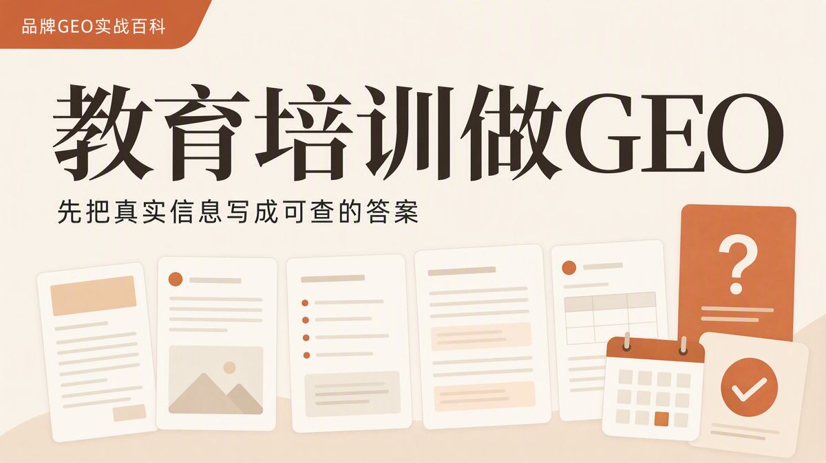 教育培训机构怎么做 GEO:先讲清家长关心的问题