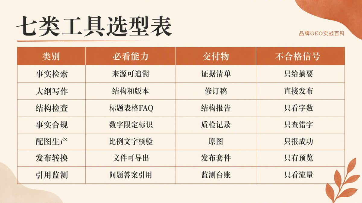 GEO内容生产工具怎么选?先验收交付物