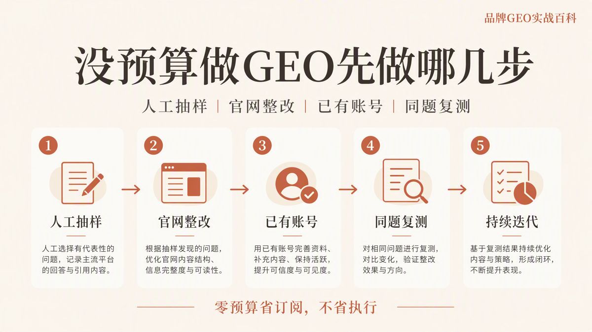 没预算做GEO?先完成这6步