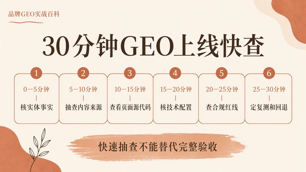 GEO上线前,必须完成的7项检查