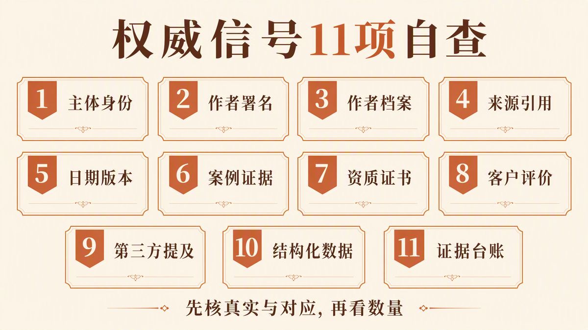 GEO权威信号上线前:11项自查清单