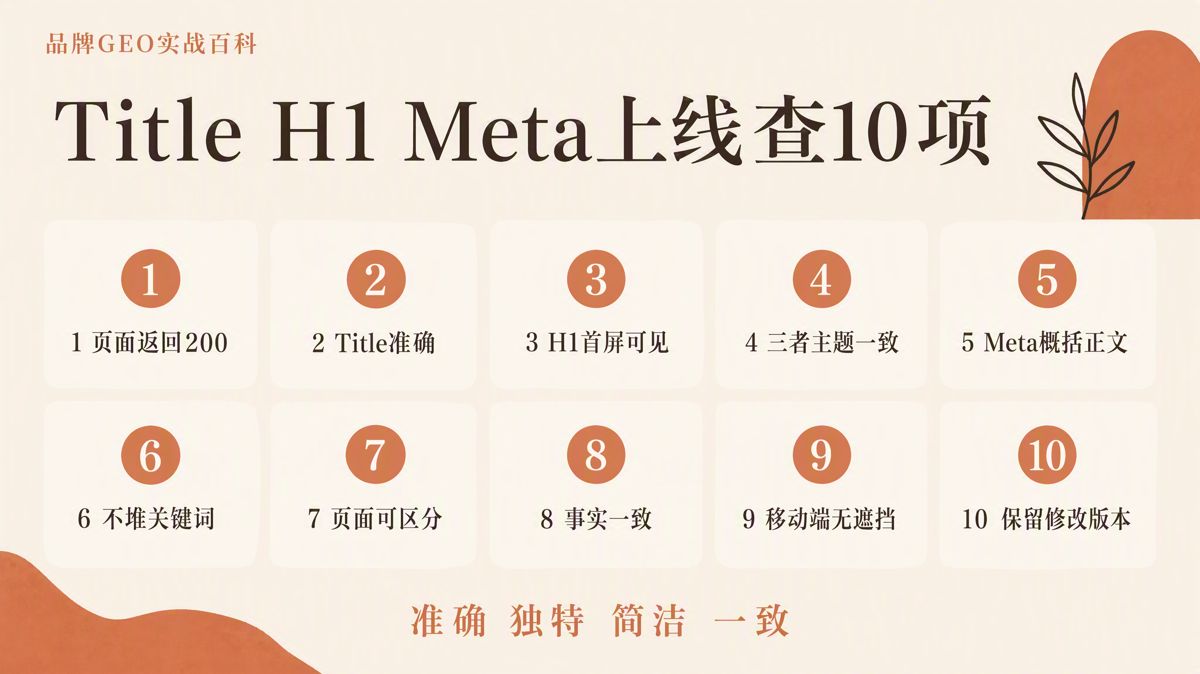 Title、H1、Meta怎么写?先统一页面主题