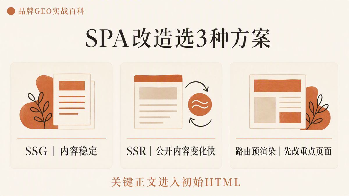 SPA网站做GEO:先让初始HTML有正文